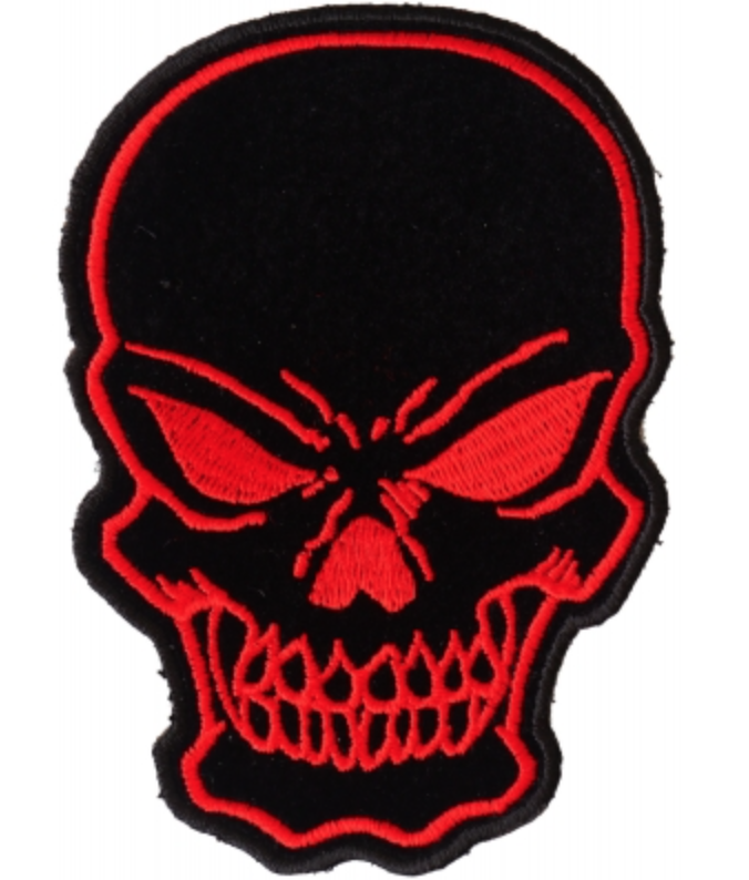 Skull Patch Black and Red